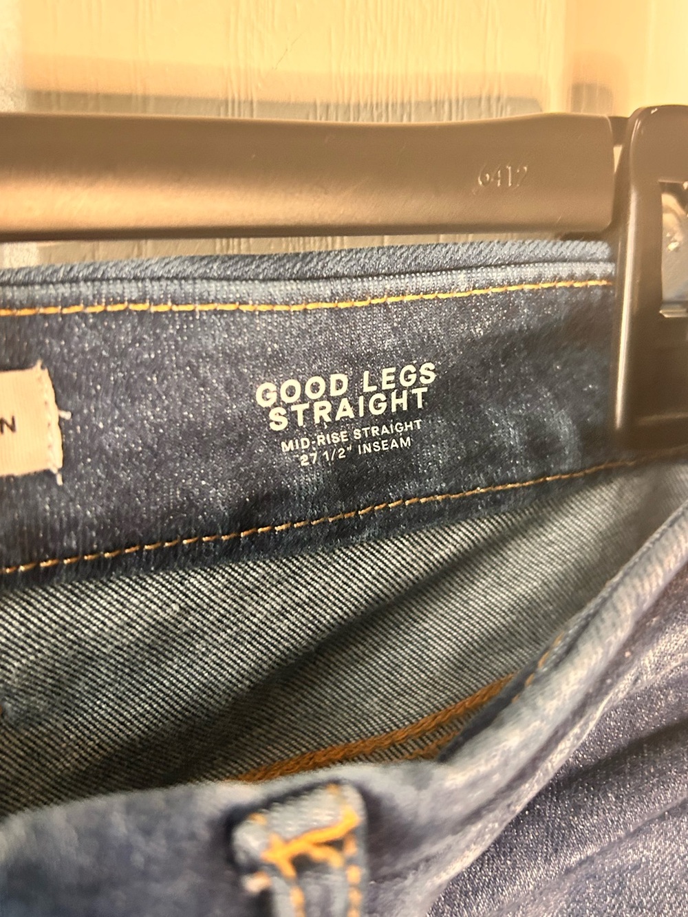 Good American Women’s Size 6-12 Good Leg Straight Mid‎ Rise Blue Jeans NWT - Picture 5 of 8